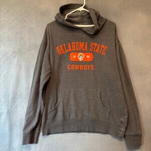 Oklahoma State Cowboys Hoodie OSU NCAA Vintage Gray Pullover Sweatshirt Large